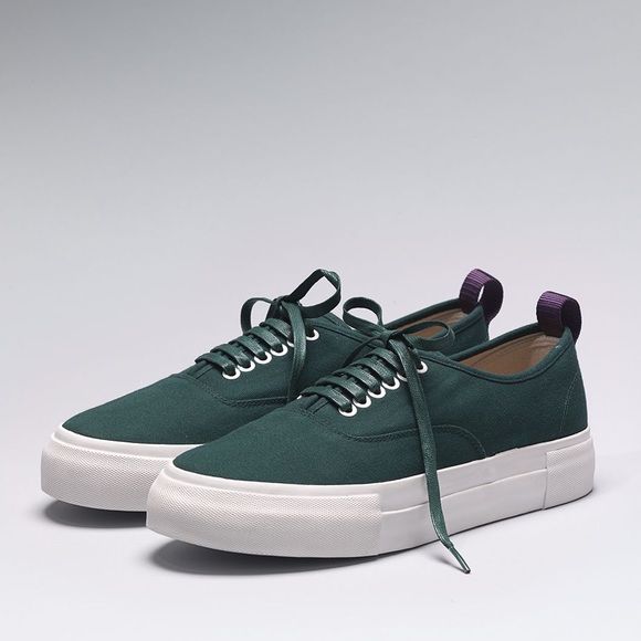 Eytys Shoes - EYTYS Mother Canvas Sneakers - green, platform, unisex, minimal, cork, swedish